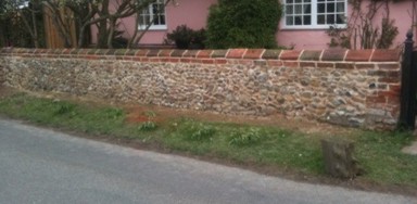 Construct or repair flint work flint walling